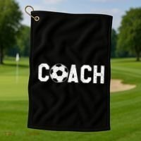 Great Soccer Coach Gift Golf Towel thumb 1