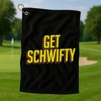 Get Schwifty Classic Comic Book Style Golf Towel thumb 1