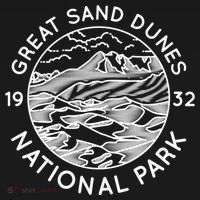 Great Sand Dunes National Park Cool White Line Art Outdoor Gift Ornament thumb 1