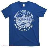 Great Sand Dunes National Park Cool White Line Art Outdoor Gift T-Shirt thumb 0