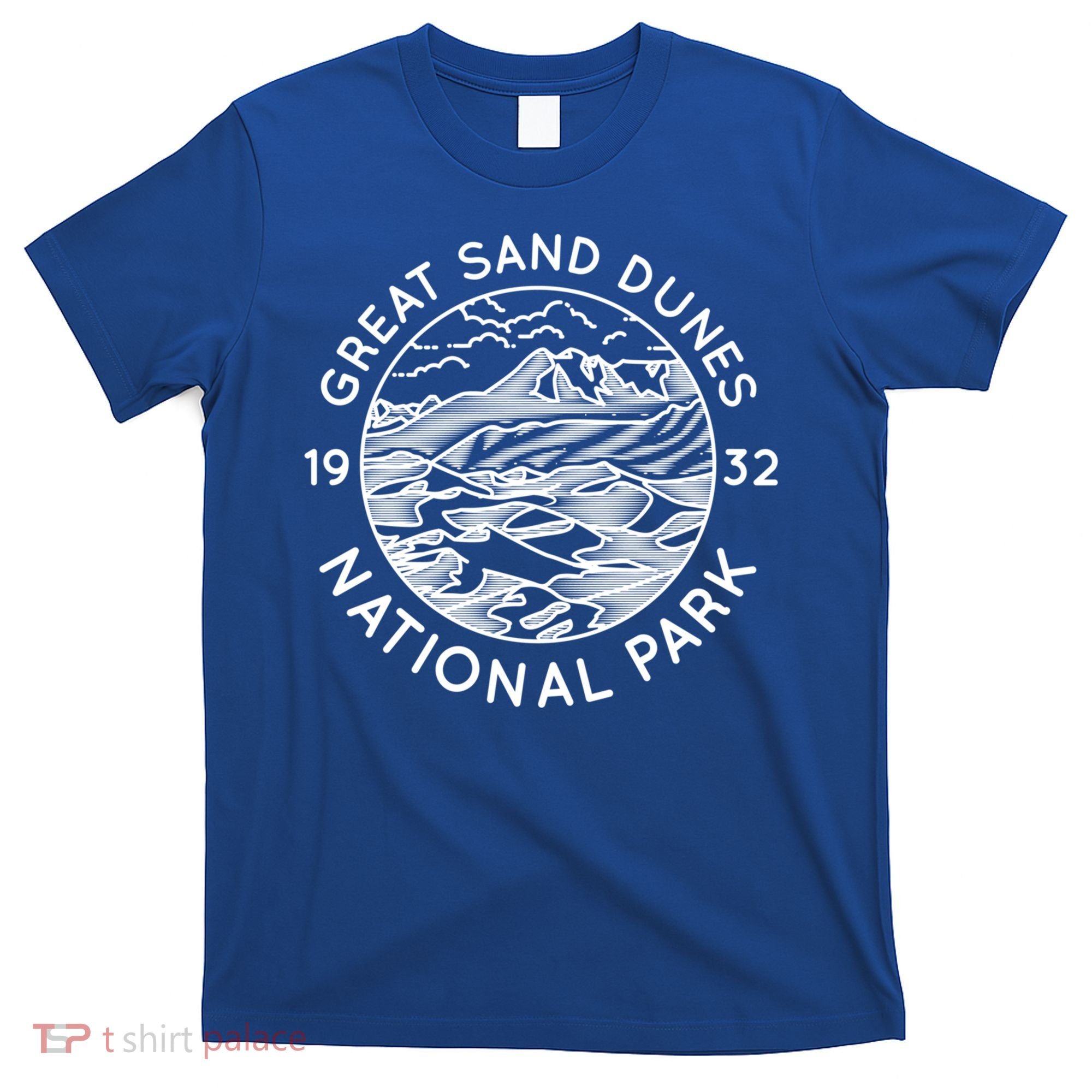 Great Sand Dunes National Park Cool White Line Art Outdoor Gift T-Shirt