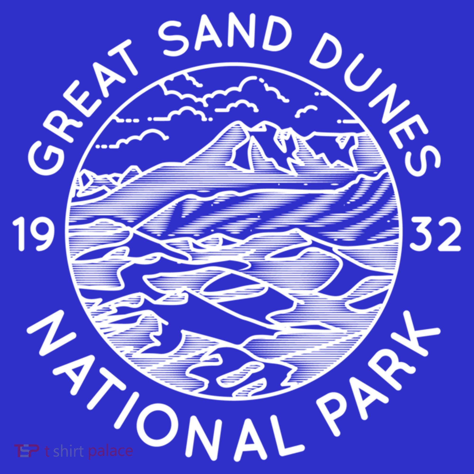 Great Sand Dunes National Park Cool White Line Art Outdoor Gift T-Shirt