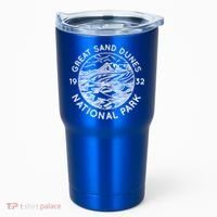 Great Sand Dunes National Park Cool White Line Art Outdoor Gift Tumbler thumb 0
