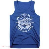 Great Sand Dunes National Park Cool White Line Art Outdoor Gift Tank Top thumb 0