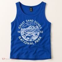 Great Sand Dunes National Park Cool White Line Art Outdoor Gift Tank Top thumb 2
