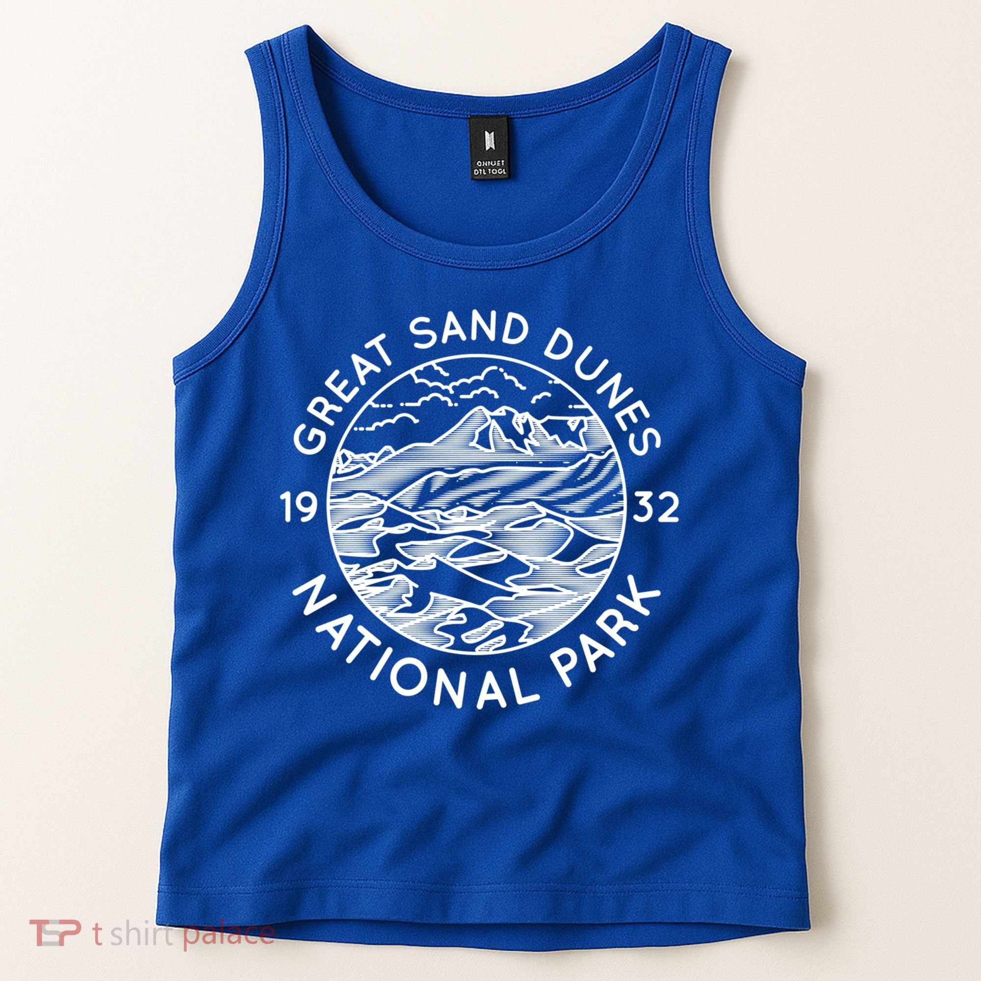 Great Sand Dunes National Park Cool White Line Art Outdoor Gift Tank Top