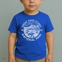Great Sand Dunes National Park Cool White Line Art Outdoor Gift Toddler T-Shirt thumb 2