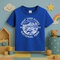 Great Sand Dunes National Park Cool White Line Art Outdoor Gift Toddler T-Shirt thumb 3