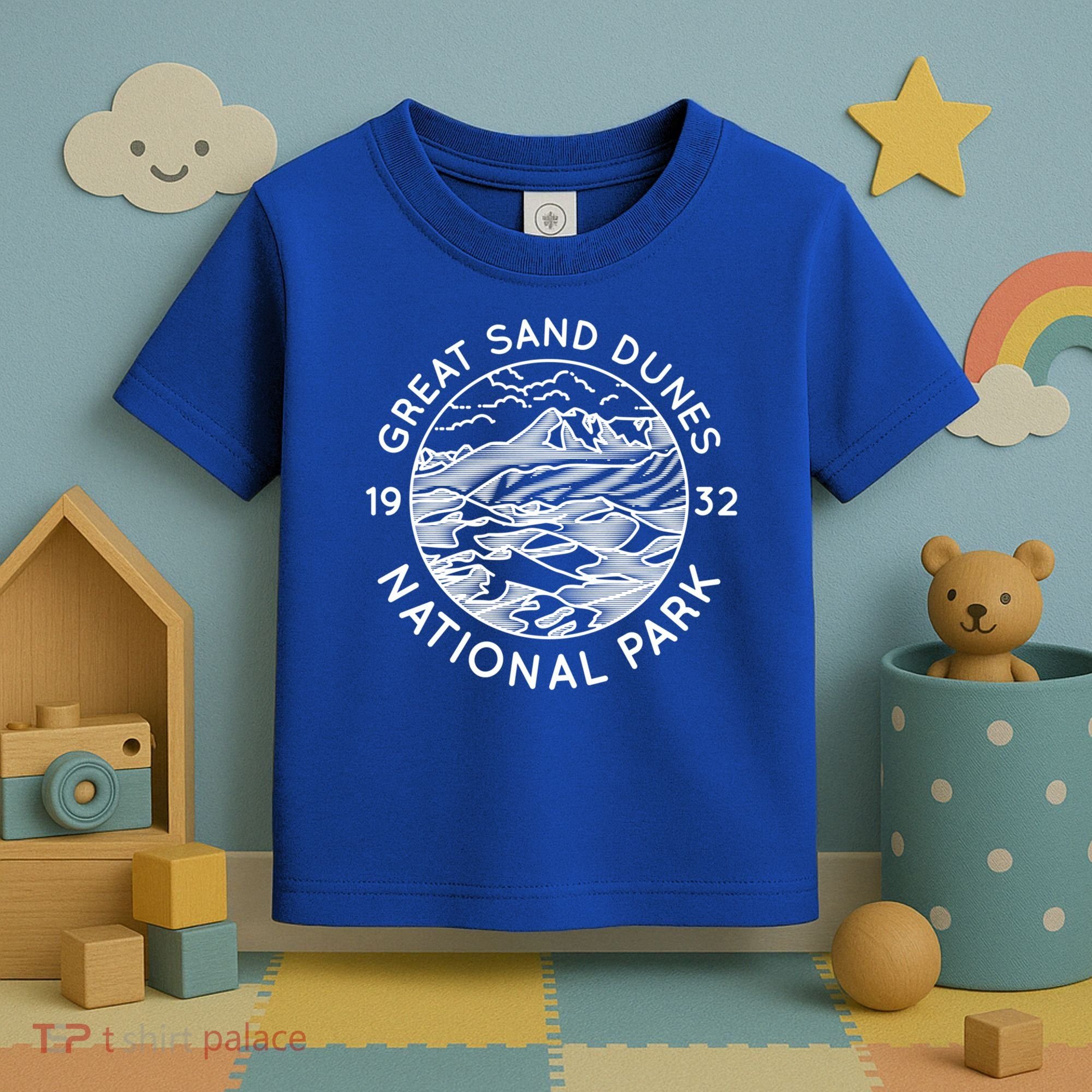 Great Sand Dunes National Park Cool White Line Art Outdoor Gift Toddler T-Shirt
