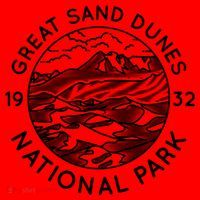 Great Sand Dunes National Park Cool White Line Art Outdoor Gift Santa Hat thumb 1