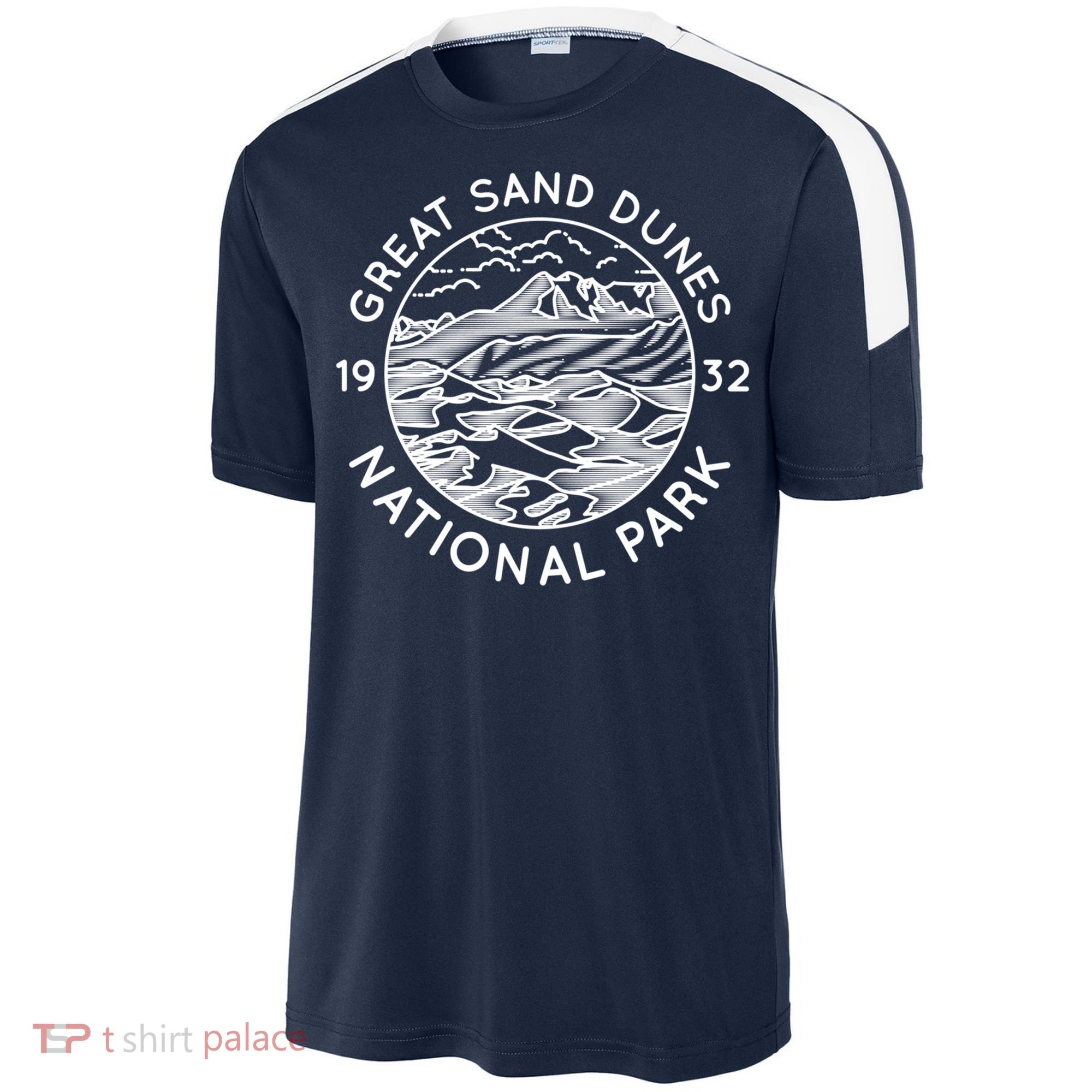 Great Sand Dunes National Park Cool White Line Art Outdoor Gift Sport-Tek Competitor United Soccer Jersey