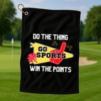 Go Sports Do The Thing Win The Points Funny Golf Towel thumb 1