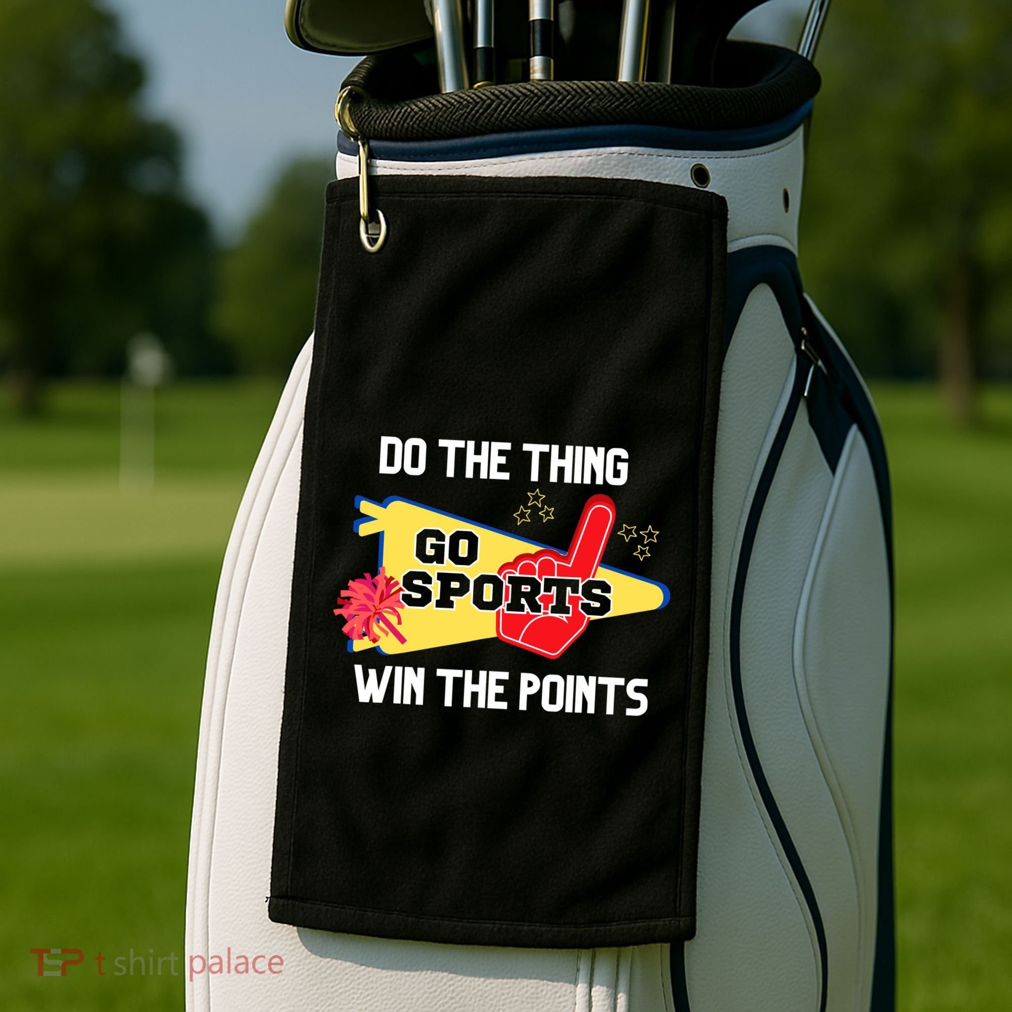Go Sports Do The Thing Win The Points Funny Golf Towel