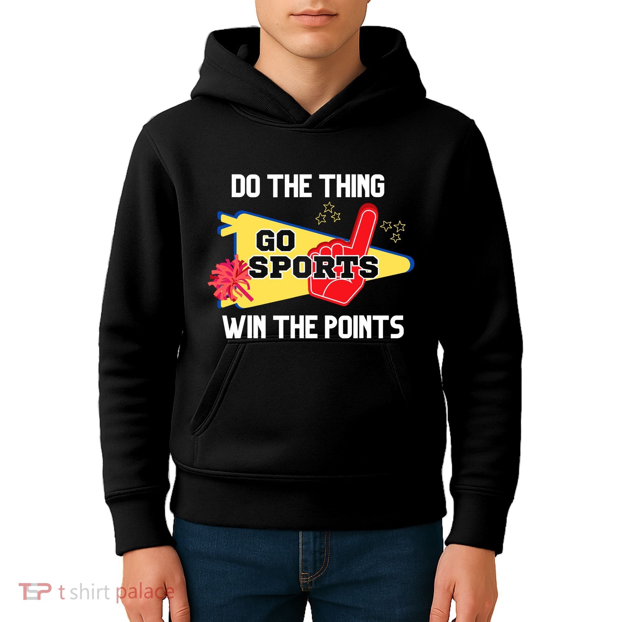 Go Sports Do The Thing Win The Points Funny Kids Hoodie