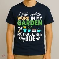Gardening Shirts Dog Lover Gardener Garden Pet Gift Plants T-Shirt thumb 3