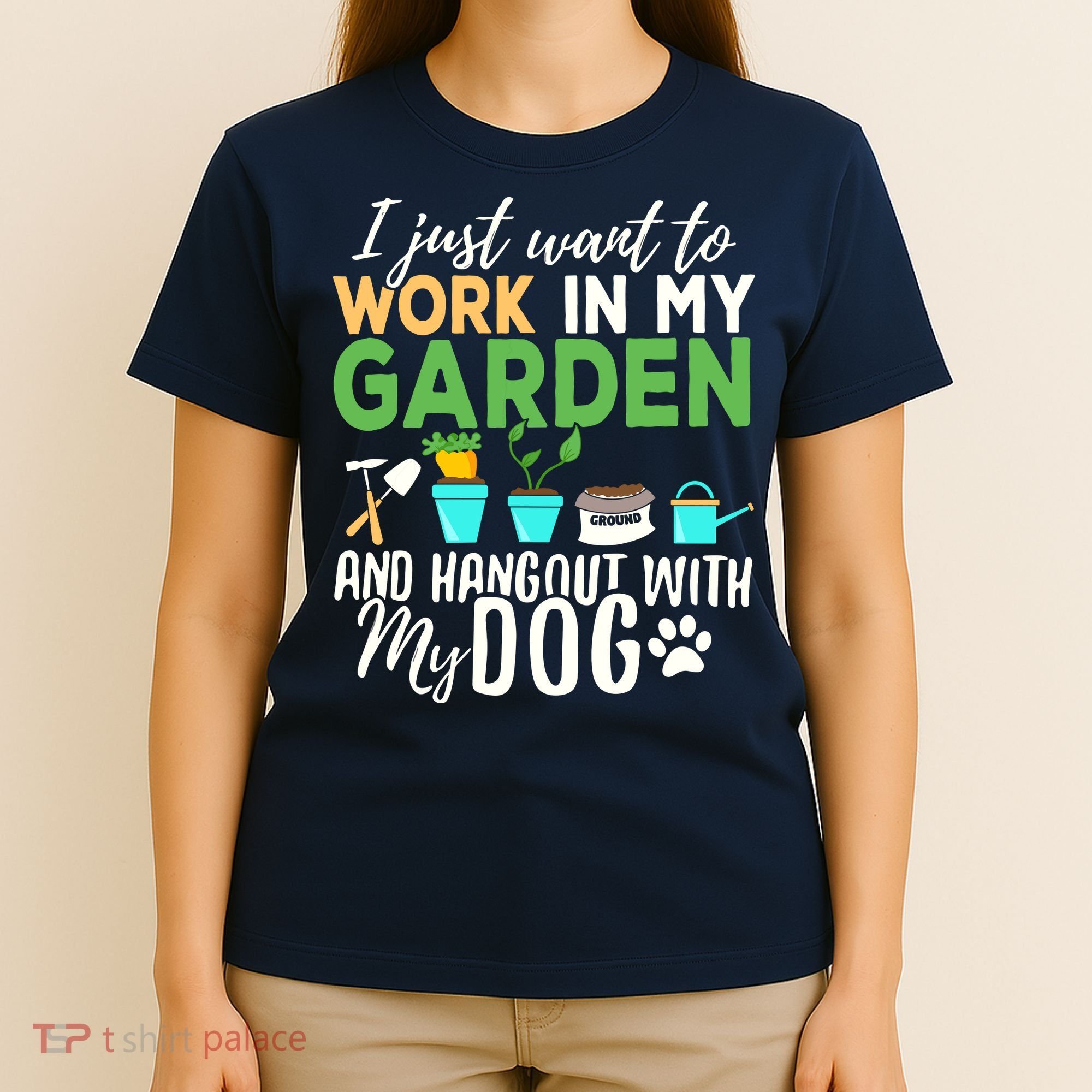 Gardening Shirts Dog Lover Gardener Garden Pet Gift Plants T-Shirt