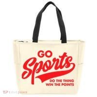 Go Sports Do The Thing Win The Points Funny Red Text Tote Bag thumb 0