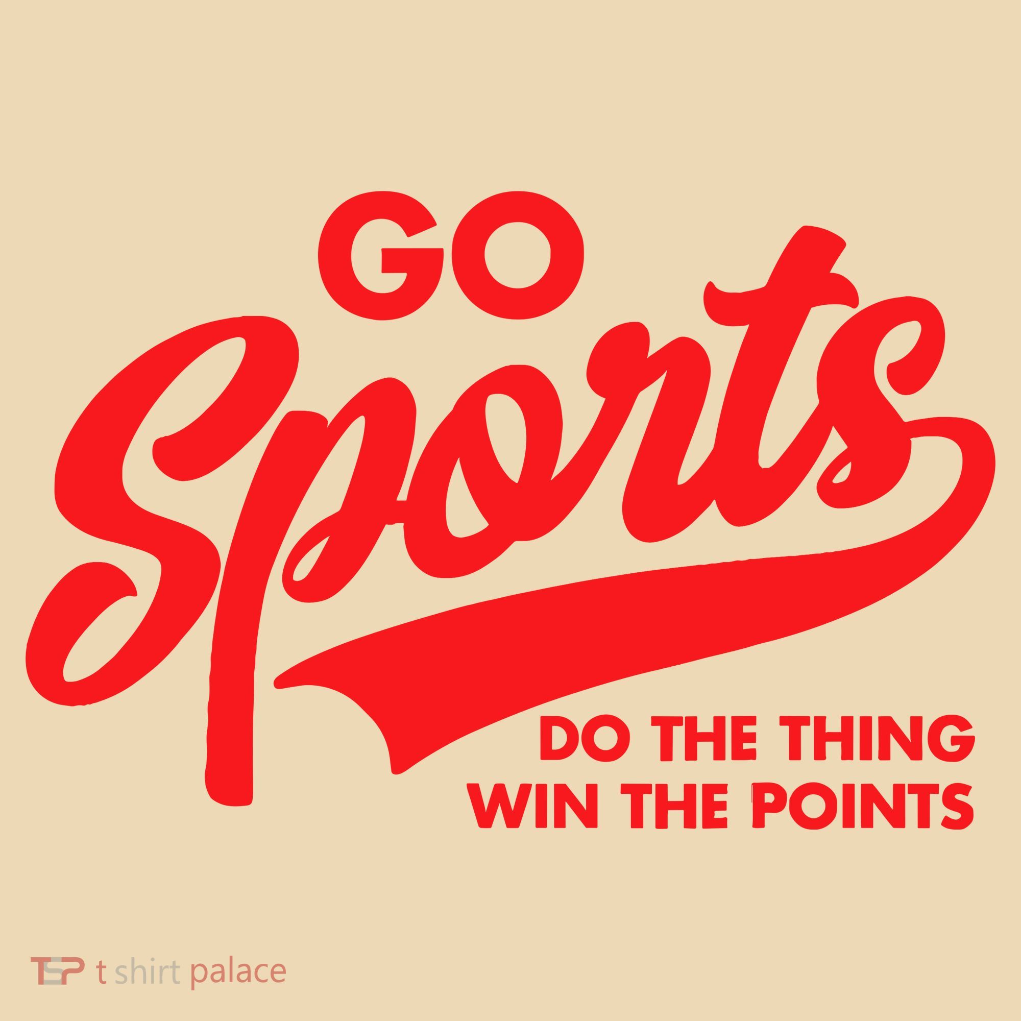 Go Sports Do The Thing Win The Points Funny Red Text Tote Bag