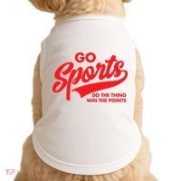 Go Sports Do The Thing Win The Points Funny Red Text Doggie Tank thumb 0