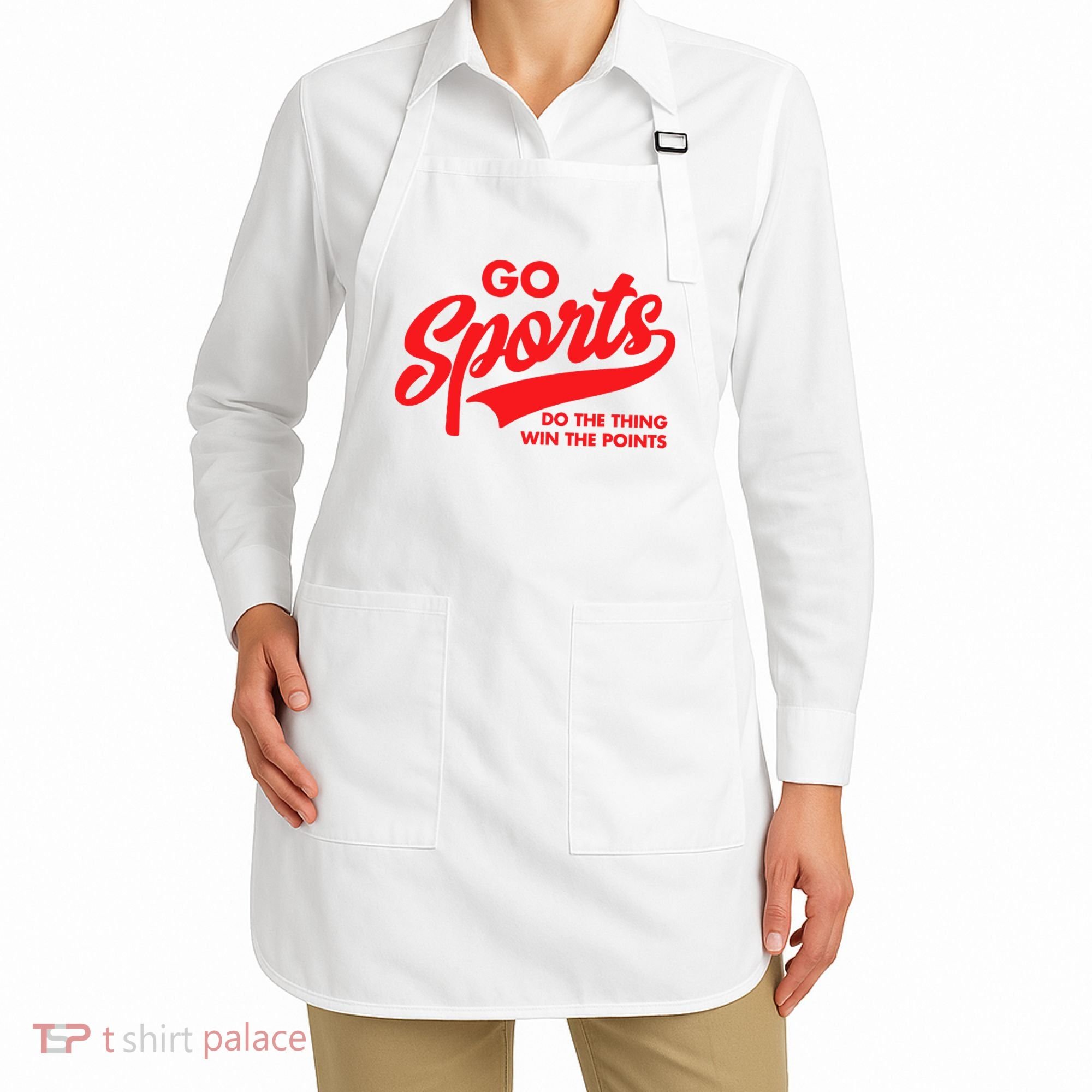 Go Sports Do The Thing Win The Points Funny Red Text Apron