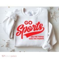 Go Sports Do The Thing Win The Points Funny Red Text Sweatshirt thumb 2