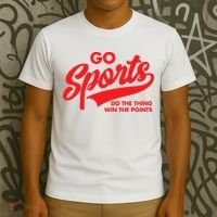 Go Sports Do The Thing Win The Points Funny Red Text T-Shirt thumb 3