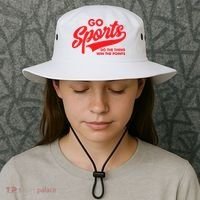 Go Sports Do The Thing Win The Points Funny Red Text Bucket Hat thumb 3