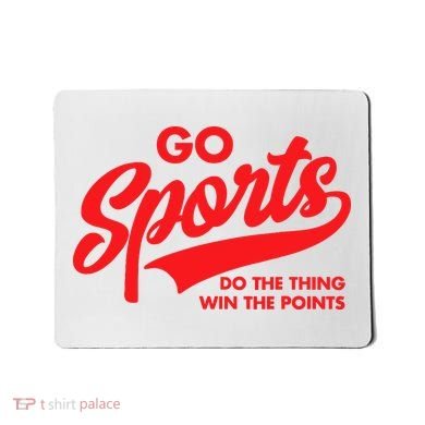 Go Sports Do The Thing Win The Points Funny Red Text Mousepad