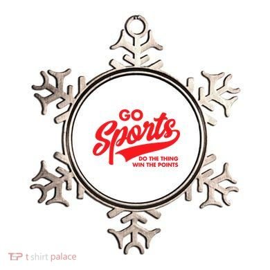 Go Sports Do The Thing Win The Points Funny Red Text Ornament