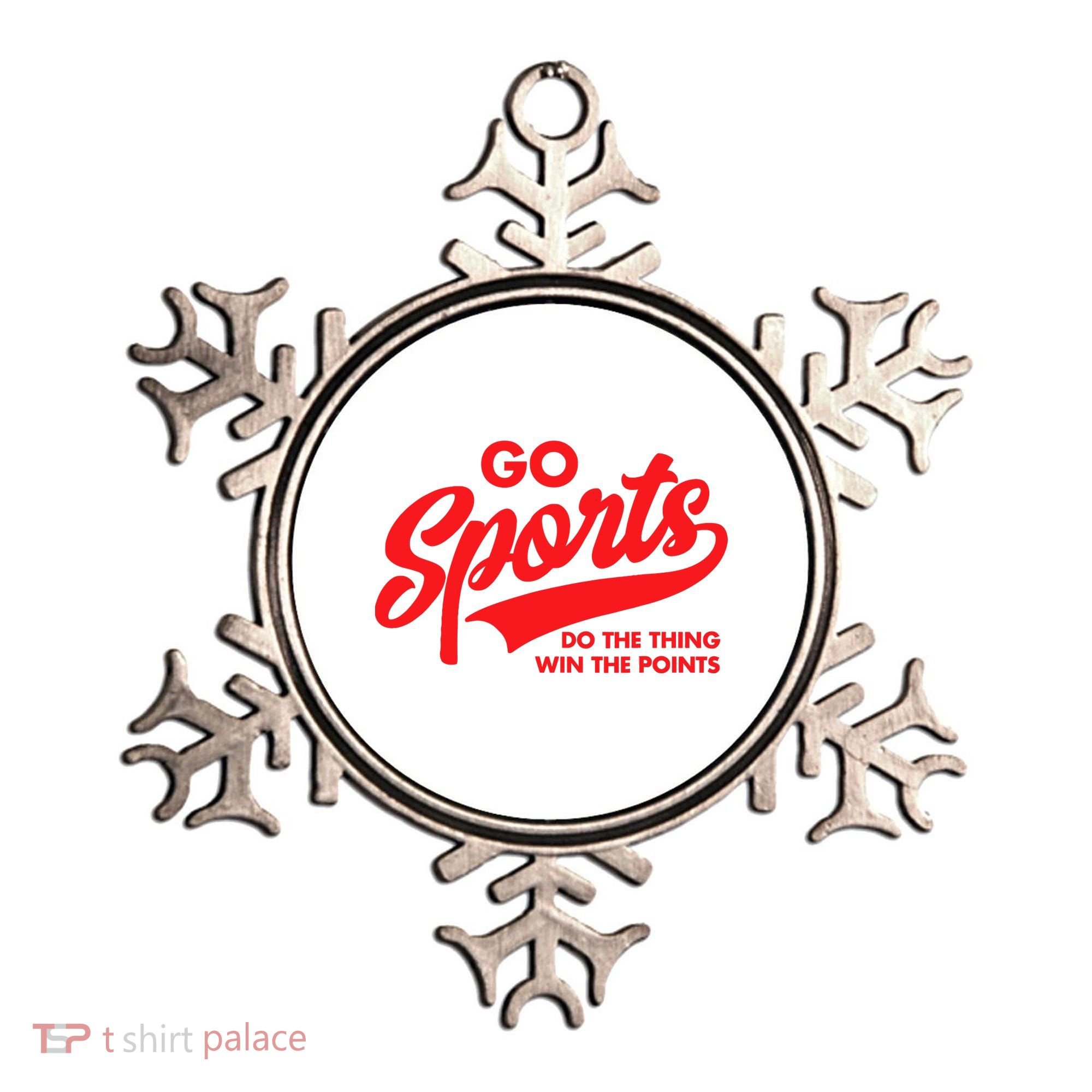 Go Sports Do The Thing Win The Points Funny Red Text Ornament