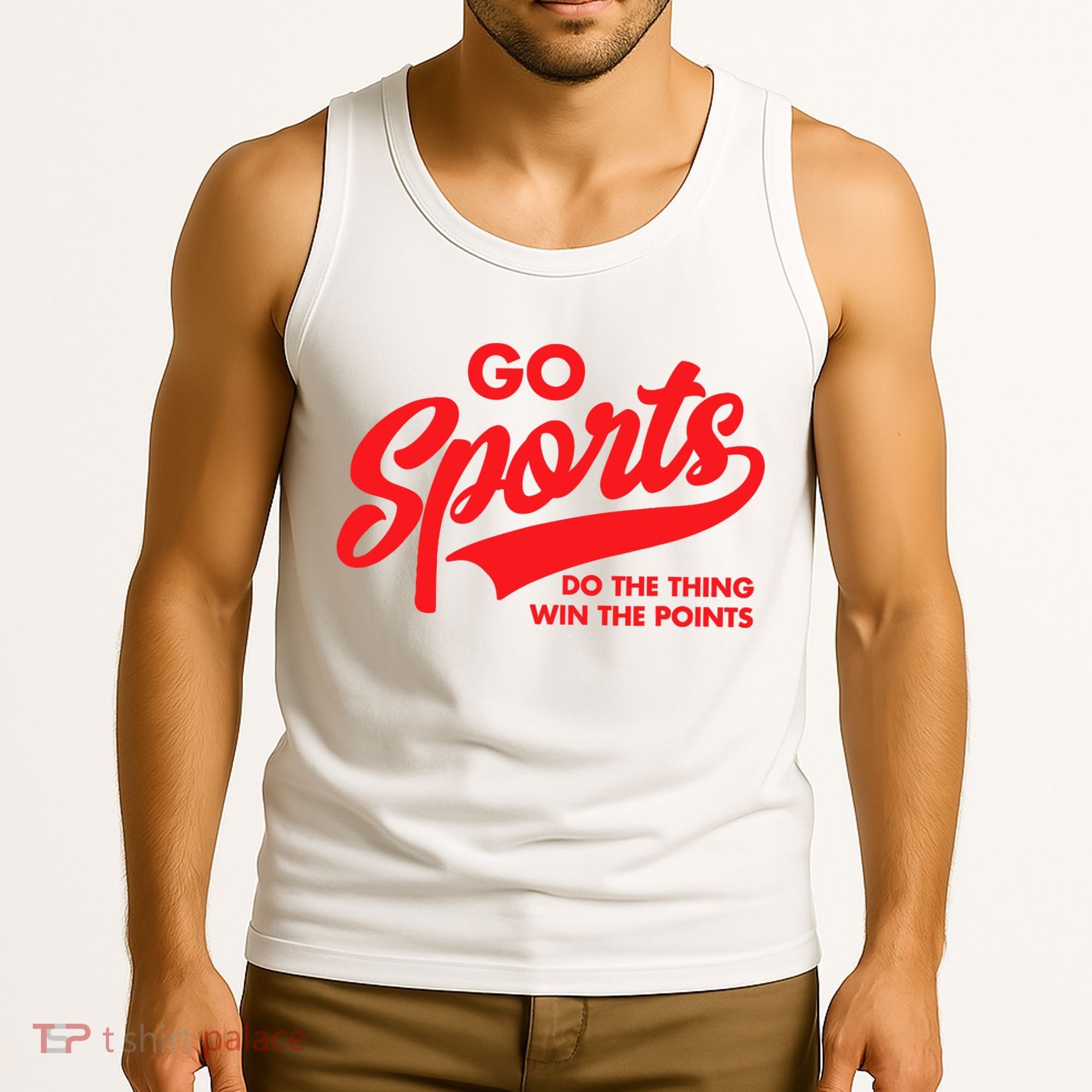 Go Sports Do The Thing Win The Points Funny Red Text Tank Top