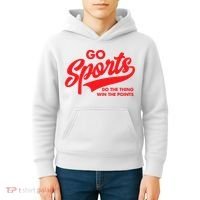 Go Sports Do The Thing Win The Points Funny Red Text Kids Hoodie thumb 4