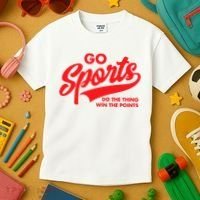 Go Sports Do The Thing Win The Points Funny Red Text Kids T-Shirt thumb 3