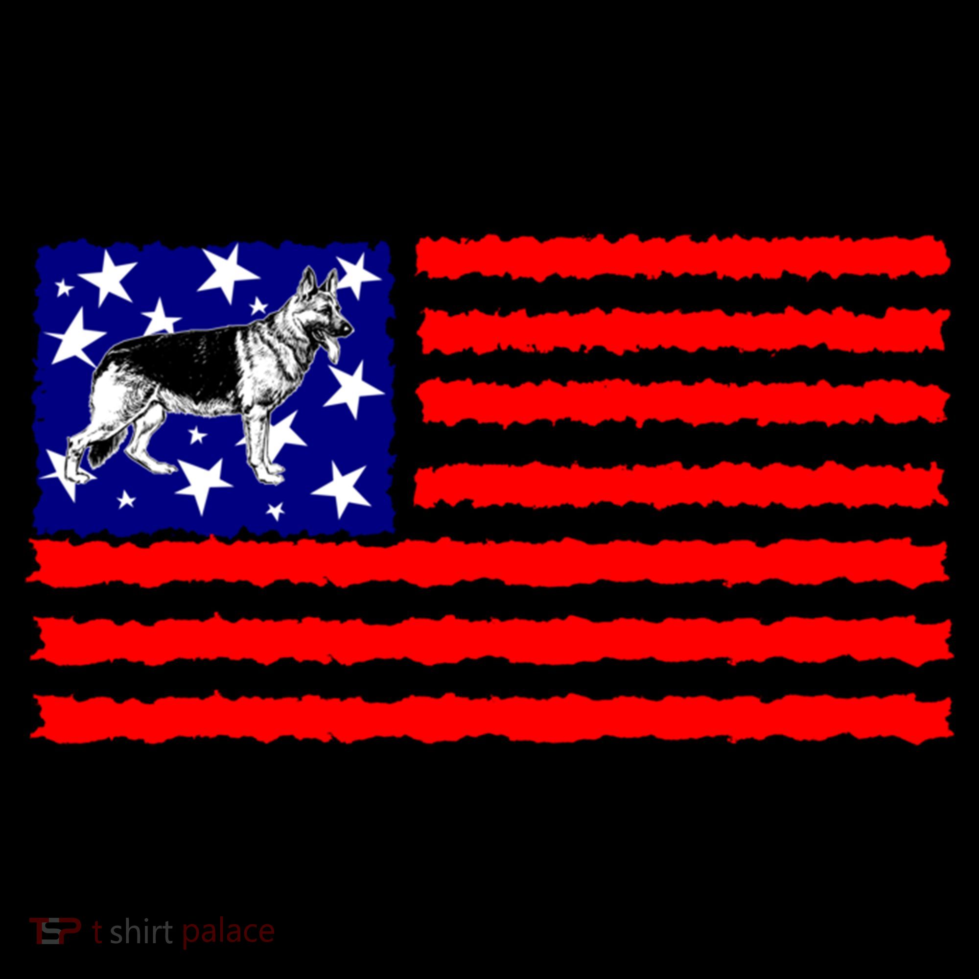 German Shepherd Dog Patriotic American Flag Gift Coffee Mug