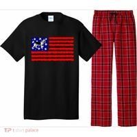 German Shepherd Dog Patriotic American Flag Gift Pajama Set thumb 0