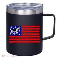 German Shepherd Dog Patriotic American Flag Gift 12oz Stainless Steel Coffee Mug thumb 0