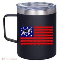 German Shepherd Dog Patriotic American Flag Gift 12oz Stainless Steel Coffee Mug thumb 2