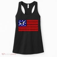 German Shepherd Dog Patriotic American Flag Gift Women's Tank Top thumb 0