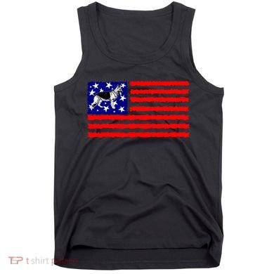 German Shepherd Dog Patriotic American Flag Gift Tank Top