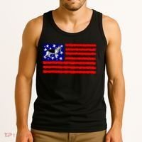 German Shepherd Dog Patriotic American Flag Gift Tank Top thumb 3