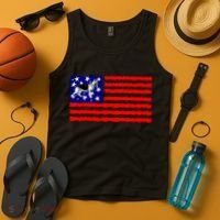 German Shepherd Dog Patriotic American Flag Gift Tank Top thumb 4