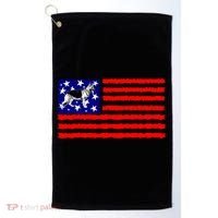 German Shepherd Dog Patriotic American Flag Gift Golf Towel thumb 0