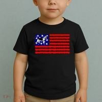 German Shepherd Dog Patriotic American Flag Gift Toddler T-Shirt thumb 2