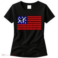 German Shepherd Dog Patriotic American Flag Gift Women's T-Shirt thumb 0
