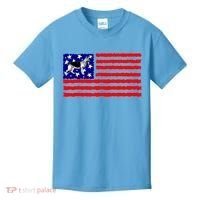 German Shepherd Dog Patriotic American Flag Gift Kids T-Shirt thumb 0