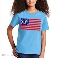 German Shepherd Dog Patriotic American Flag Gift Kids T-Shirt thumb 2