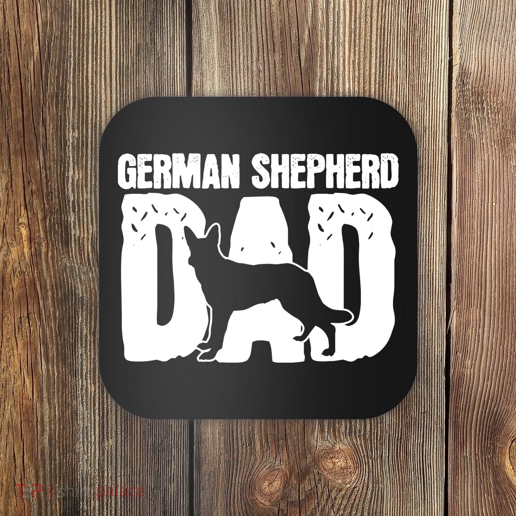 German Shepherd Dad Dog Lover Fathers Day Coaster