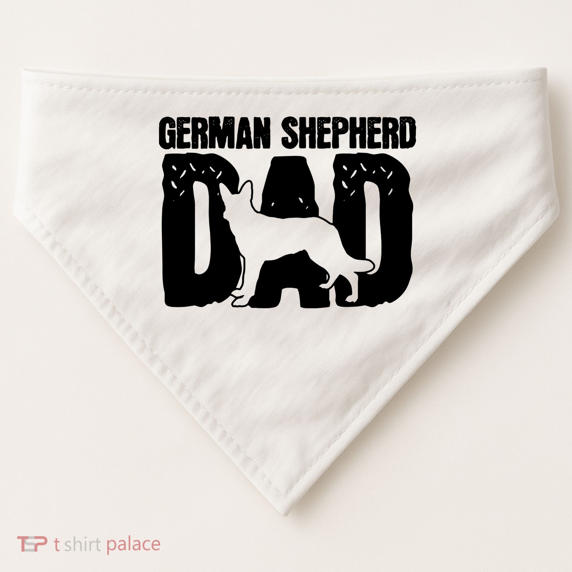 German Shepherd Dad Dog Lover Fathers Day USA-Made Doggie Bandana