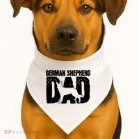German Shepherd Dad Dog Lover Fathers Day USA-Made Doggie Bandana thumb 1