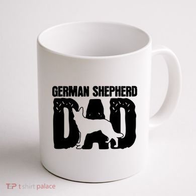 German Shepherd Dad Dog Lover Fathers Day Coffee Mug back